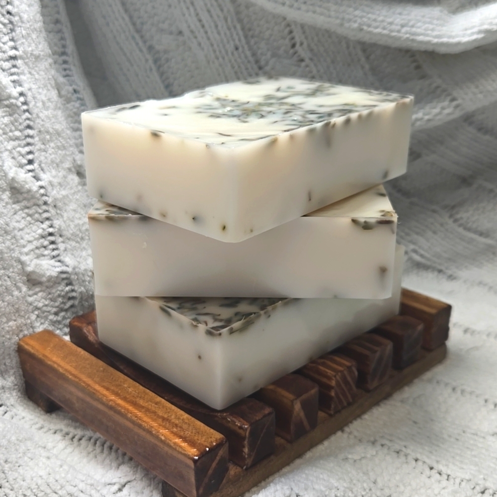 Lavender Vanilla Shea Butter 4oz Bar With Lavender Florals - Picture 4 of 6